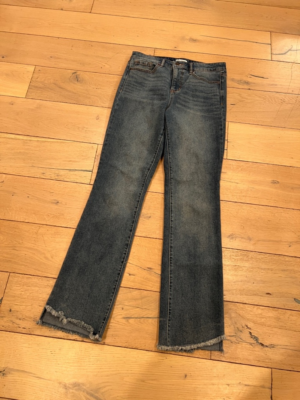 sofia by sofia vergara Aura hi-rise skinny kick boot Jeans with Frayed Hem 6